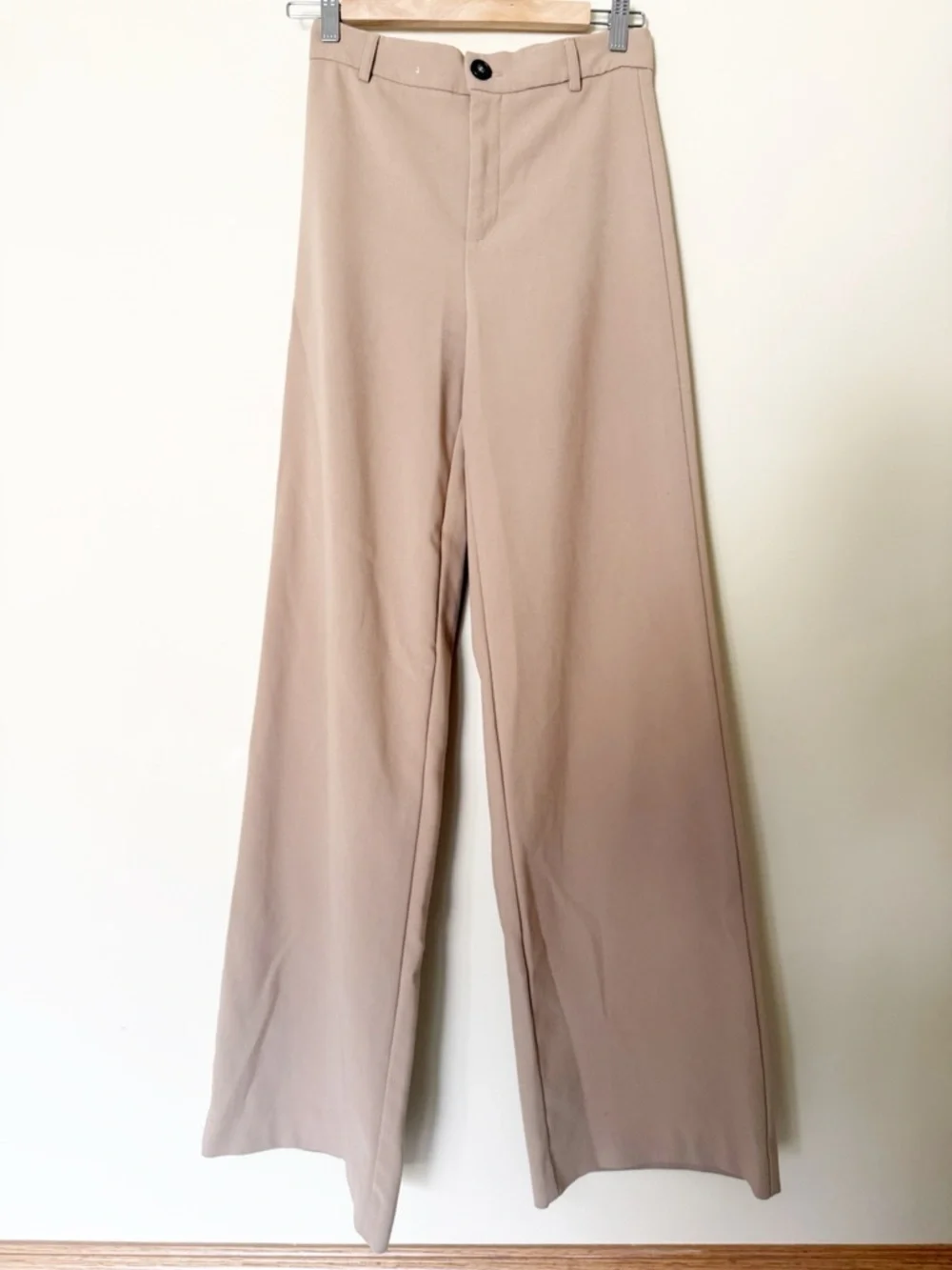 Zara Wide Leg Camel Trousers